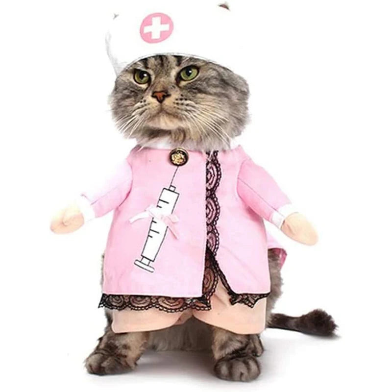 cute pink cotton comfy cat nurse costume 