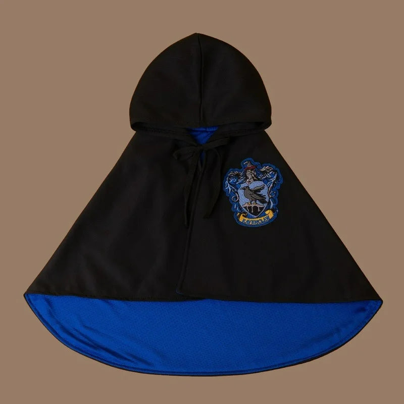 black and blue harry potter cloak used for cats