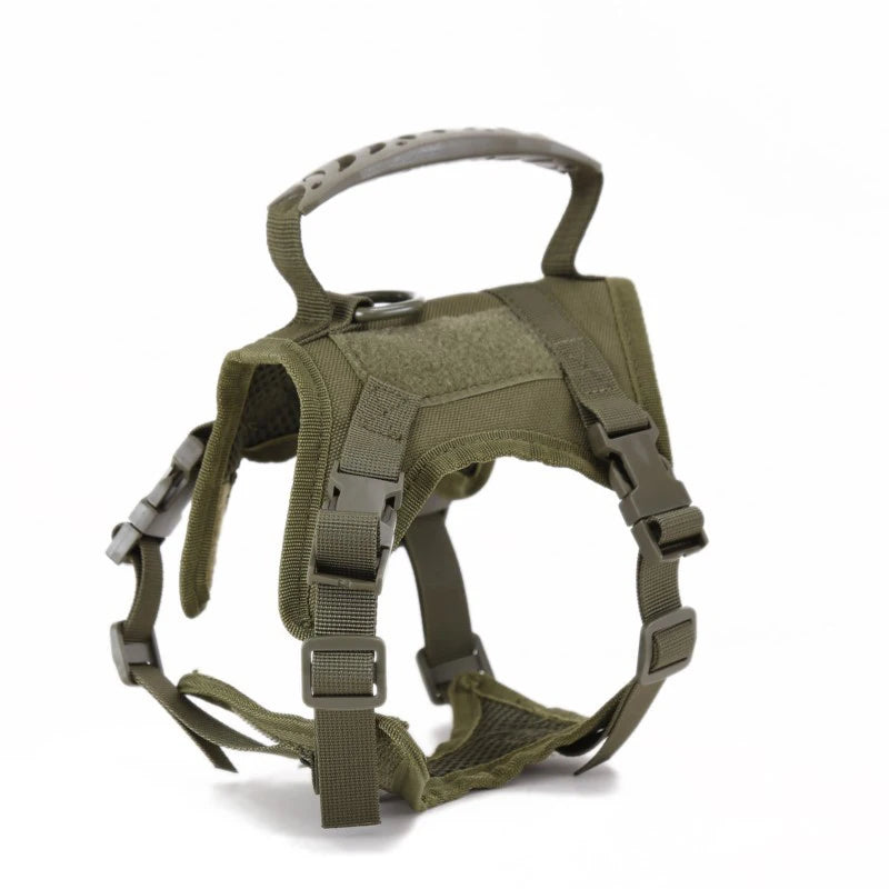 army green commando leash harness for cats comfy and secured  